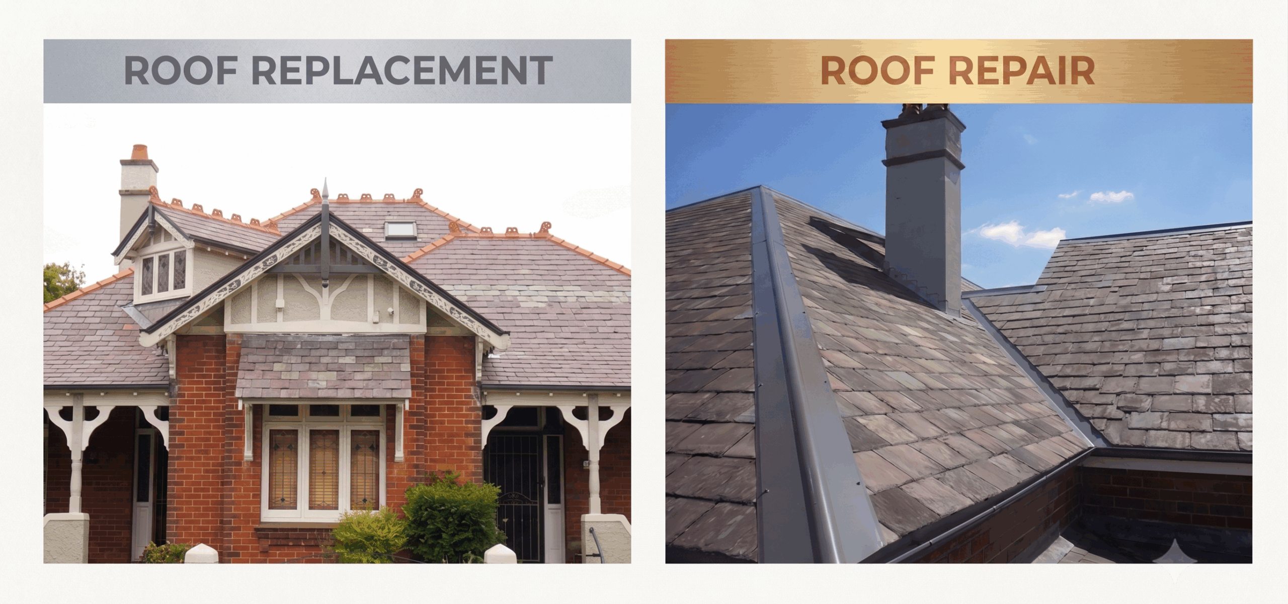 Residential slate roof replacement project completed by First Class Slate Roofing in Sydney